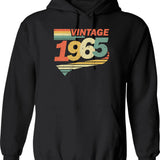 Born In 1965 57th Birthday Gift Hoodie - Black