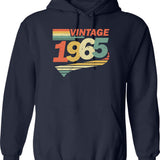 Born In 1965 57th Birthday Gift Hoodie - Navy
