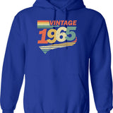 Born In 1965 57th Birthday Gift Hoodie - Blue