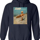 Born2surf Hoodie - Retro Graphic Pullover Hoodie for Men & Women - Navy