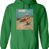 Born2surf Hoodie - Retro Graphic Pullover Hoodie for Men & Women - Green