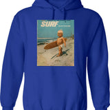 Born2surf Hoodie - Retro Graphic Pullover Hoodie for Men & Women - Blue