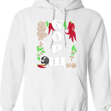 Borsch - Funny Ukraine Food Shirt Ukrainian Vyshyvanka Style Hoodie - White