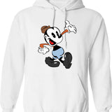 Bosko Hoodie - Retro Graphic Pullover Hoodie for Men & Women - White