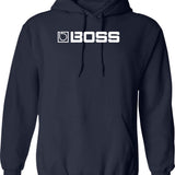 Bosss Guitar Pedals Hoodie - Retro Graphic Pullover Hoodie for Men & Women - Navy