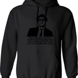 Bottom - Righty Dokey Matey - Funny Eddie Quote Hoodie - Black