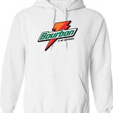 Bourbon Is My Gatorade Hoodie - Retro Graphic Pullover Hoodie for Men & Women - White