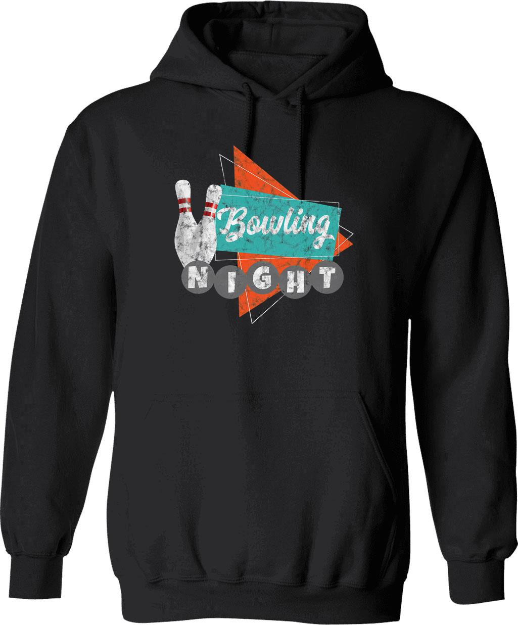 Bowling Night Bowlin Bowling Split Retro Bowling Bowling Birthday Bowling Design Vintage Bowling Bowling Design Hoodie - Black
