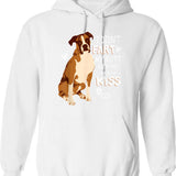 Boxer Funny Didnt Fart Butt Blew Kiss Hoodie - White
