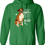 Boxer Funny Didnt Fart Butt Blew Kiss Hoodie - Green