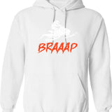 Braaap Snowmobile Braap Motor Sled Ii Hoodie - White