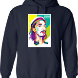 Brandon Boyd Of Incubus Hoodie - Retro Graphic Pullover Hoodie for Men & Women - Navy
