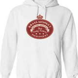 Brass Monkey Classic Hoodie - Retro Graphic Pullover Hoodie for Men & Women - White