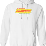 Brawndo - The Thirst Mutilator Hoodie - Retro Graphic Pullover Hoodie for Men & Women - White