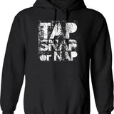 Brazilian Jiujitsu Tap Snap Nap Funny Jiu Jitsu Hoodie - Black