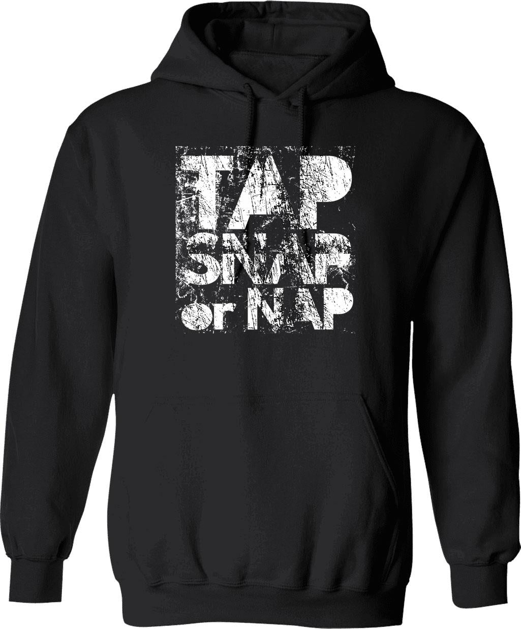 Brazilian Jiujitsu Tap Snap Nap Funny Jiu Jitsu Hoodie - Black