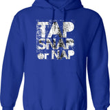 Brazilian Jiujitsu Tap Snap Nap Funny Jiu Jitsu Hoodie - Blue
