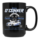 Brian O'Conner Family Racing Fast and Furious Tribute Black Coffee Mug, Gift Coffee Mug