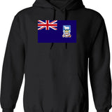 British Falkland Island National Celebration Flag Hoodie - Black