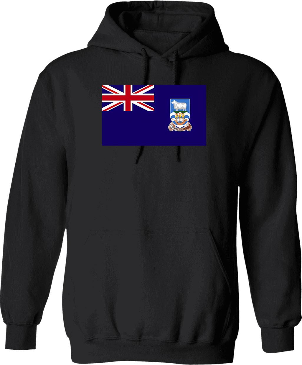 British Falkland Island National Celebration Flag Hoodie - Black