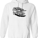 Broke My Brain Hoodie - Retro Graphic Pullover Hoodie for Men & Women - White