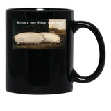 Brother May I Have Some Oats Pig Meme Black Coffee Mug, Gift Coffee Mug - Black