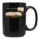 Brother May I Have Some Oats Pig Meme Black Coffee Mug, Gift Coffee Mug