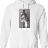 Brunhilde Hoodie - Retro Graphic Pullover Hoodie for Men & Women - White