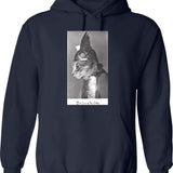 Brunhilde Hoodie - Retro Graphic Pullover Hoodie for Men & Women - Navy