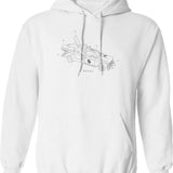 Buckaroo Banzai Jet Car Black Hoodie - Retro Graphic Pullover Hoodie for Men & Women - White