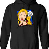 Buffy Pop Art Hoodie - Retro Graphic Pullover Hoodie for Men & Women - Black