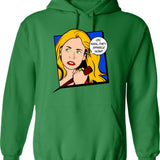 Buffy Pop Art Hoodie - Retro Graphic Pullover Hoodie for Men & Women - Green