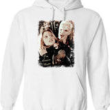 Buffy Spike Hoodie - Retro Graphic Pullover Hoodie for Men & Women - White