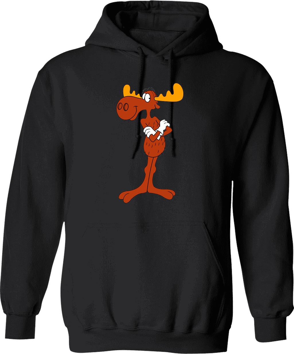 Bullwinkle Graphic Pullover Hoodie - Black