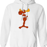Bullwinkle Graphic Pullover Hoodie - White
