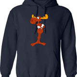 Bullwinkle Graphic Pullover Hoodie - Navy