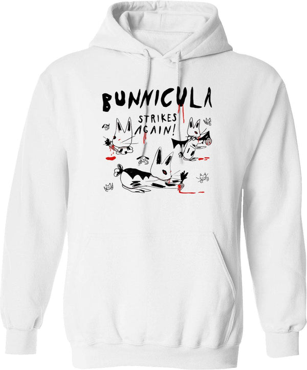 Bunnicula Strikes Again! Classic Graphic Pullover Hoodie - White