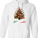 Buon Natale Italian Pasta Christmas Tree Xmas For Men Women Hoodie - White