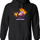 Burn Baby Burn Disco Inferno Hoodie - Retro Graphic Pullover Hoodie for Men & Women - Black