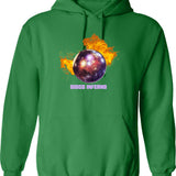 Burn Baby Burn Disco Inferno Hoodie - Retro Graphic Pullover Hoodie for Men & Women - Green