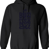 Burn Fat Not Oil Hoodie - Retro Graphic Pullover Hoodie for Men & Women - Black