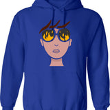 Burn Hoodie - Retro Graphic Pullover Hoodie for Men & Women - Blue