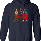 Busted Circa 2002 Hoodie - Retro Graphic Pullover Hoodie for Men & Women - Navy