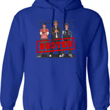 Busted Circa 2002 Hoodie - Retro Graphic Pullover Hoodie for Men & Women - Blue