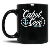 Cabot Cove Black Coffee Mug, Gift Coffee Mug