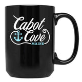 Cabot Cove Black Coffee Mug, Gift Coffee Mug