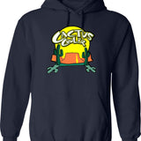 Cactus Cooler Hoodie - Retro Graphic Pullover Hoodie for Men & Women - Navy