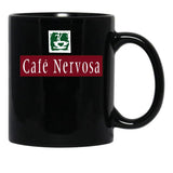 Cafe Nervosa Black Coffee Mug, Gift Coffee Mug - Black