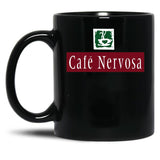 Cafe Nervosa Black Coffee Mug, Gift Coffee Mug