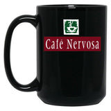 Cafe Nervosa Black Coffee Mug, Gift Coffee Mug - Black